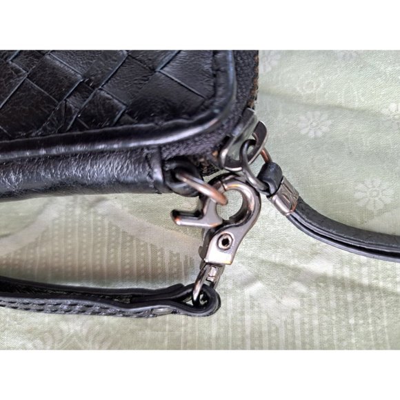 ELLIOTT LUCCA Wristlet Smartphone Case Mini Clutch Wallet Leather Basket Weave - Picture 4 of 10